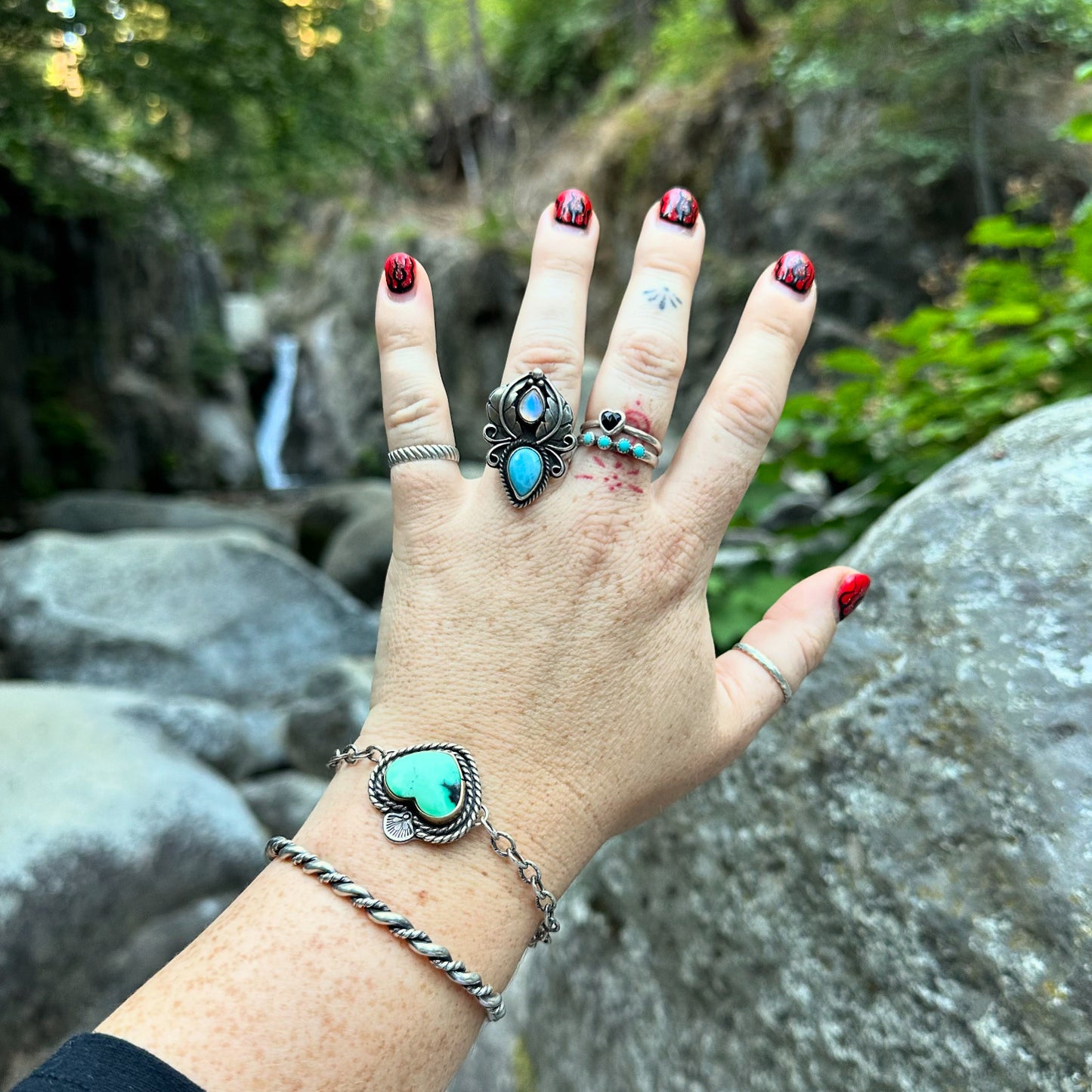 Larimar + Moonstone Ring