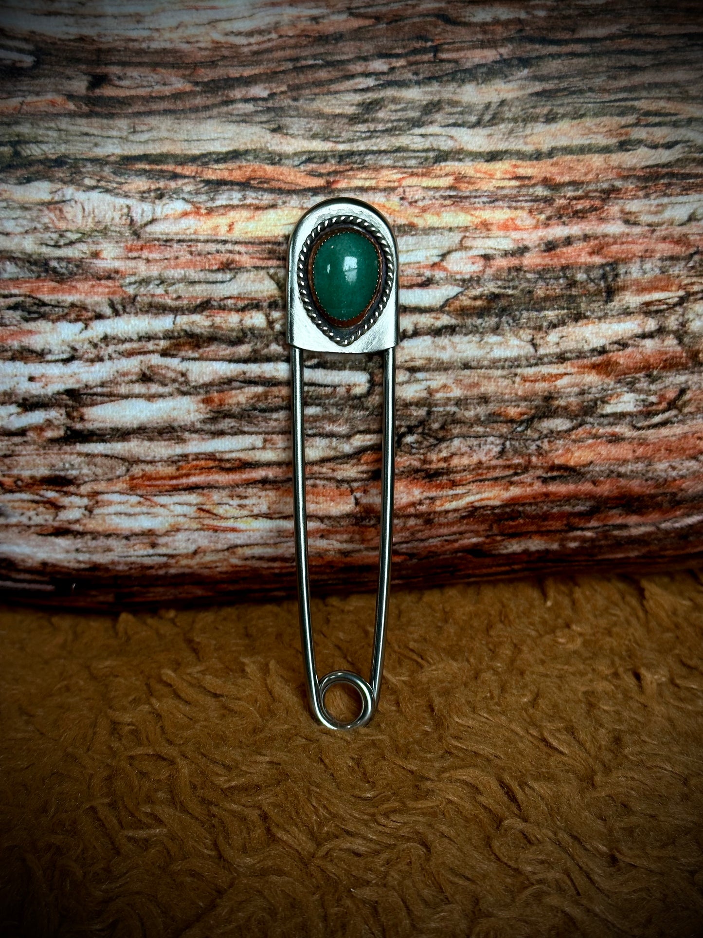 Green Stone - Jumbo Pin
