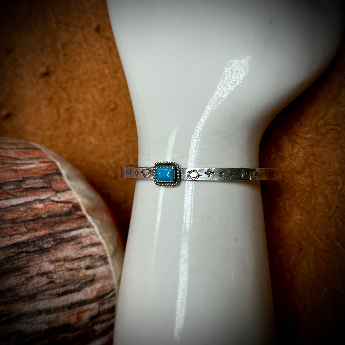 Turquoise Stamped Cuff