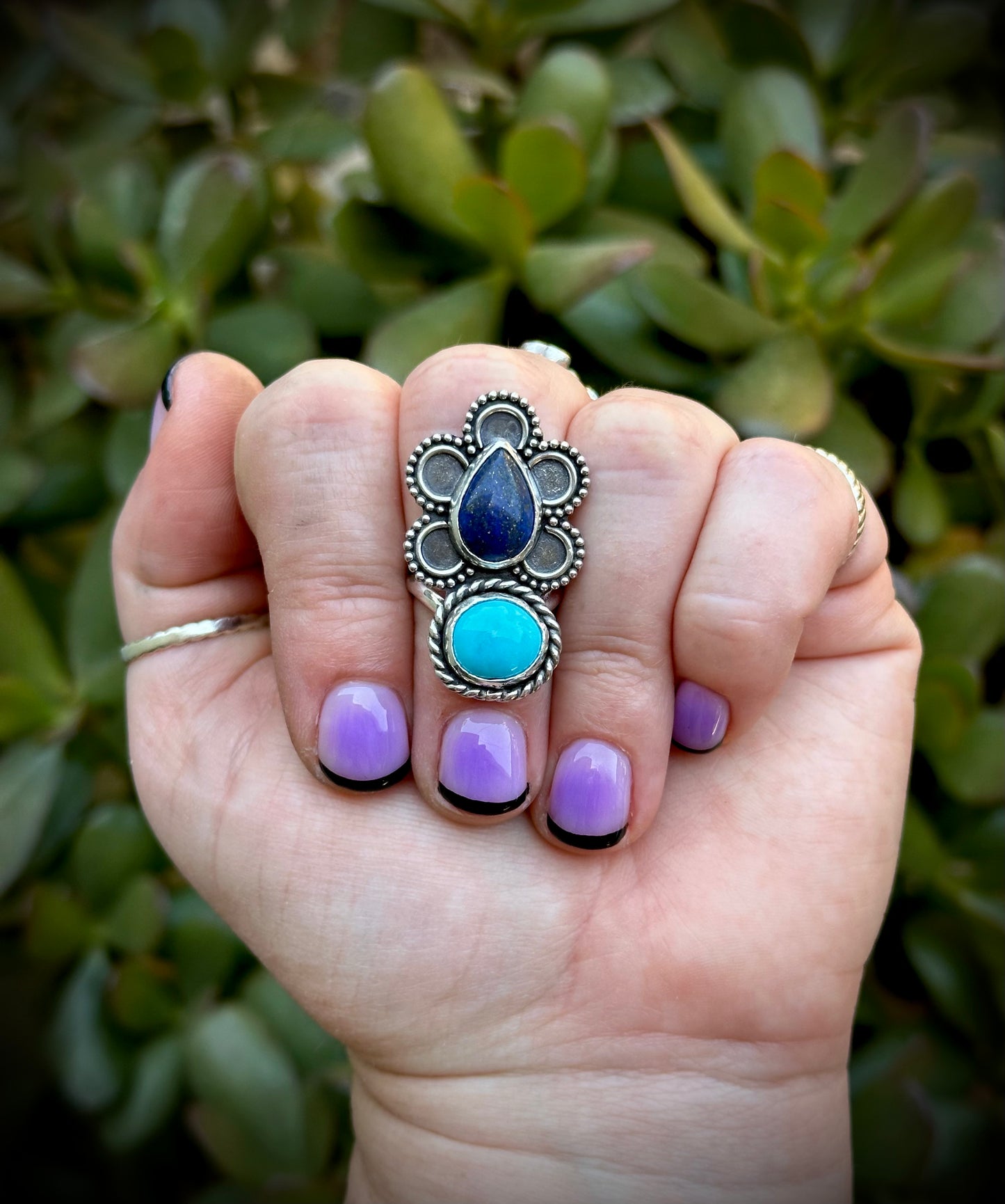 Lapis Lazuli + Turquoise Ring