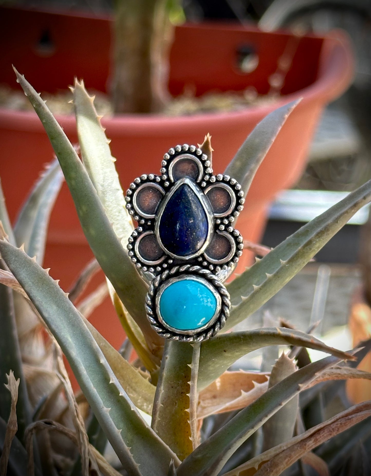 Lapis Lazuli + Turquoise Ring