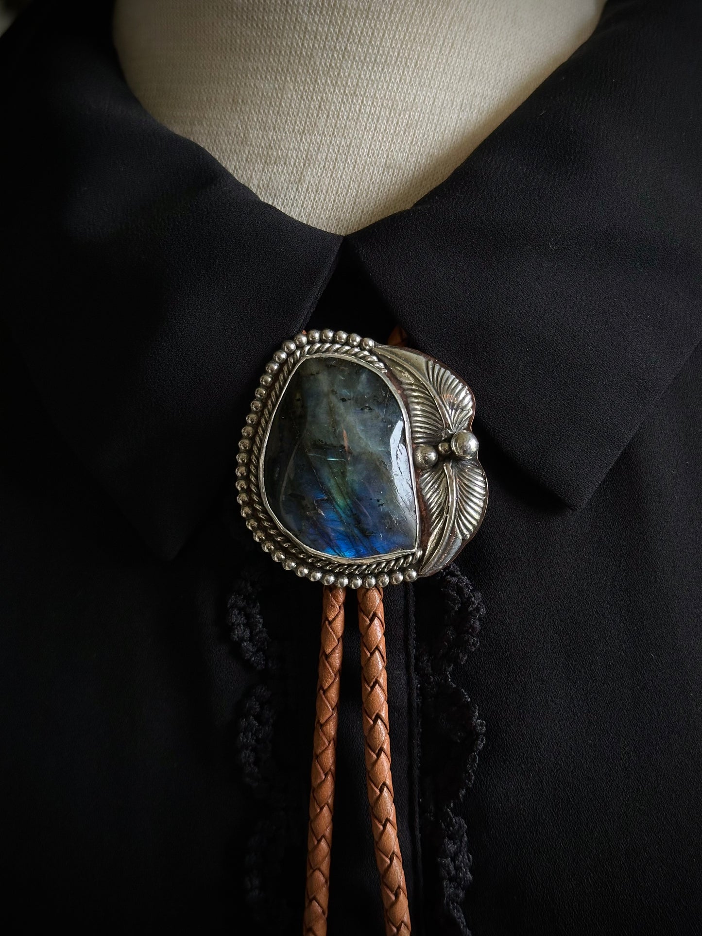 Labradorite Bolo Tie