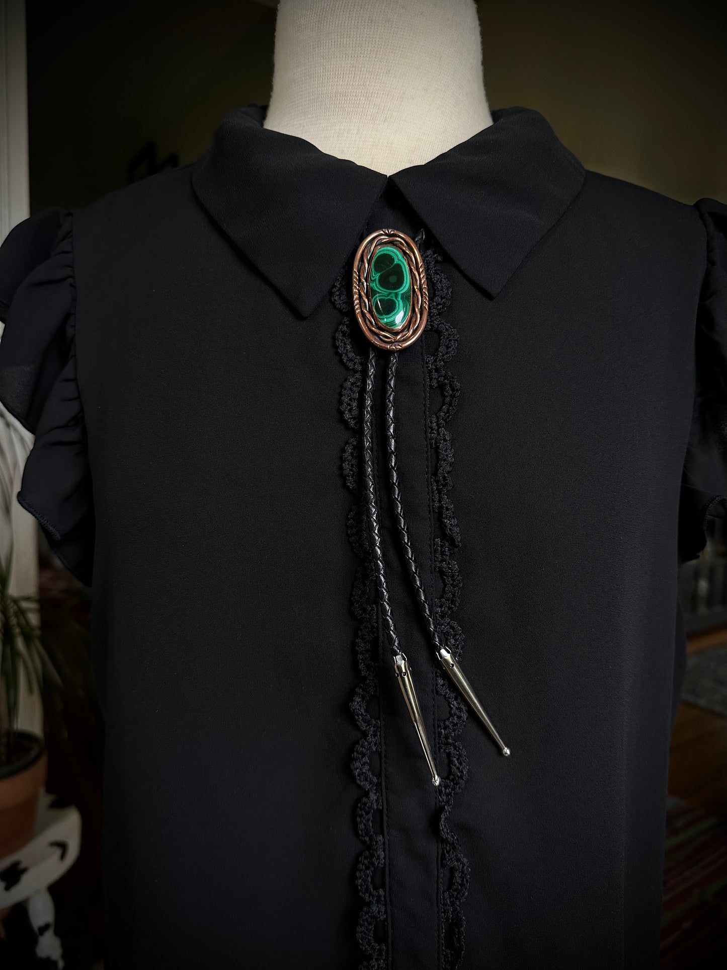 Malachite + Copper Bolo Tie | Kleeskustoms