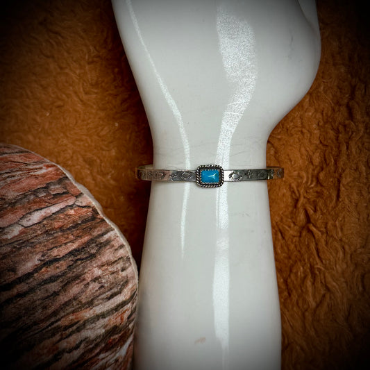 Turquoise Stamped Cuff