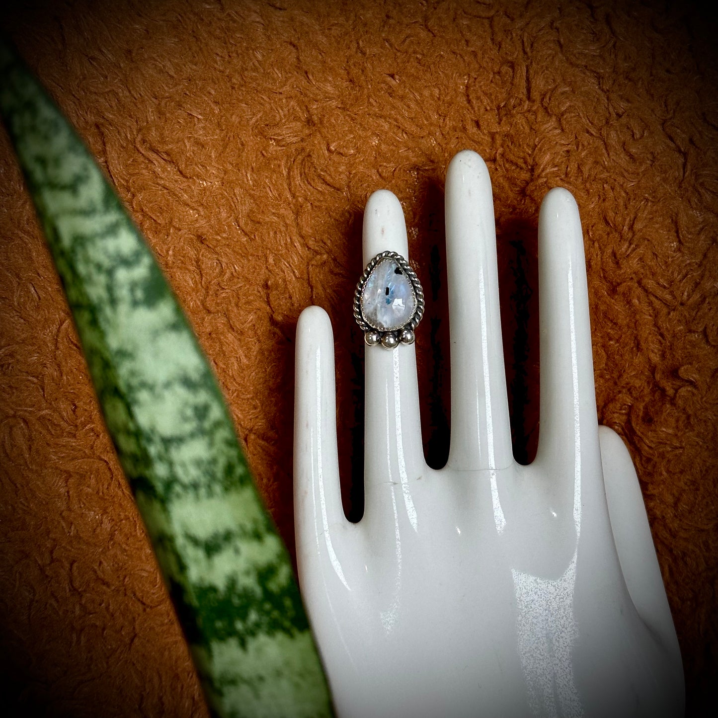 Rainbow Moonstone Ring