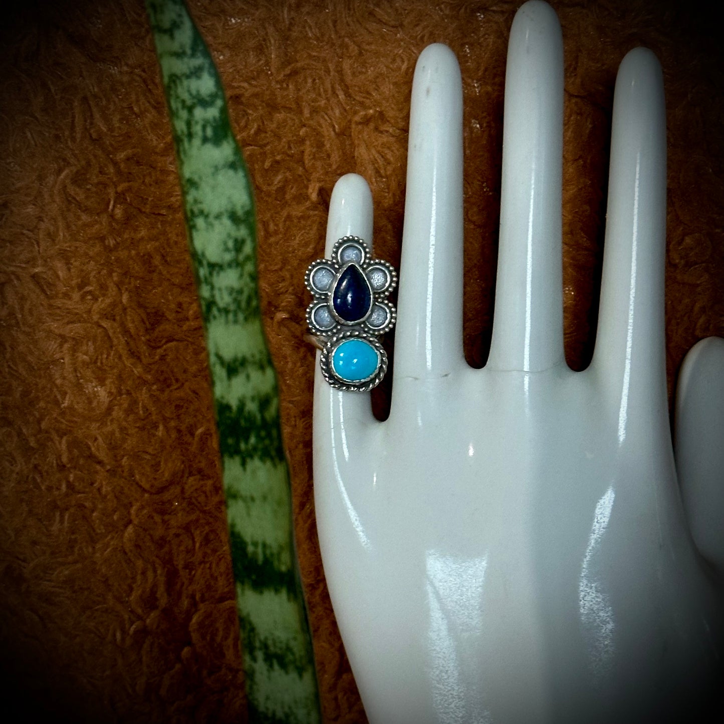 Lapis Lazuli + Turquoise Ring