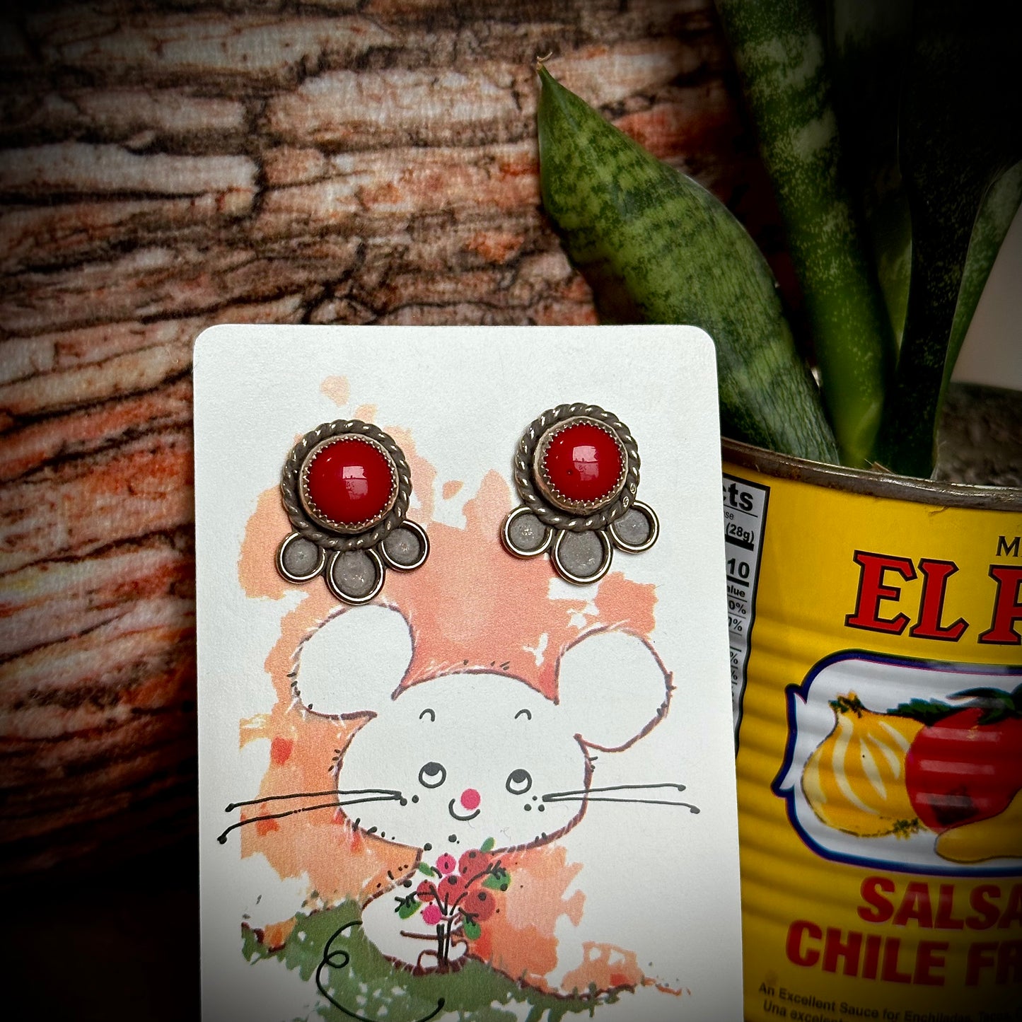 Coral studs