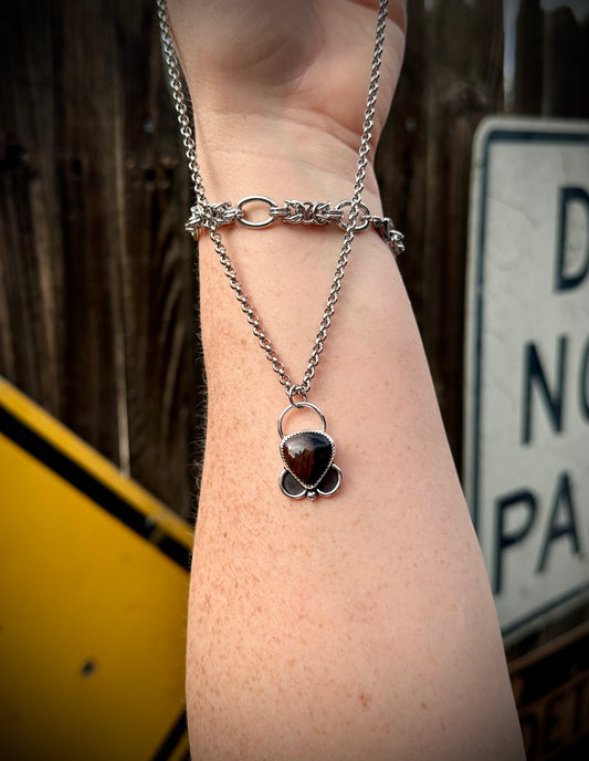 Black stone necklace