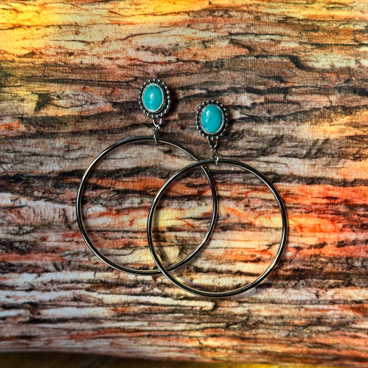 Turquoise hoops