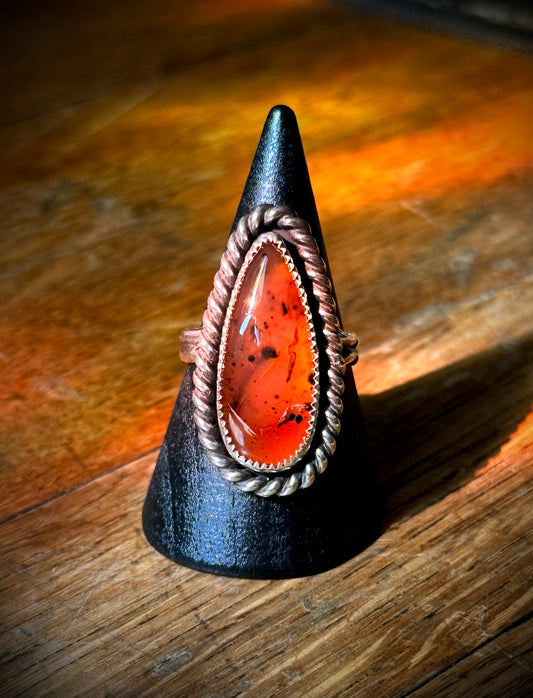 Montana agate talon ring