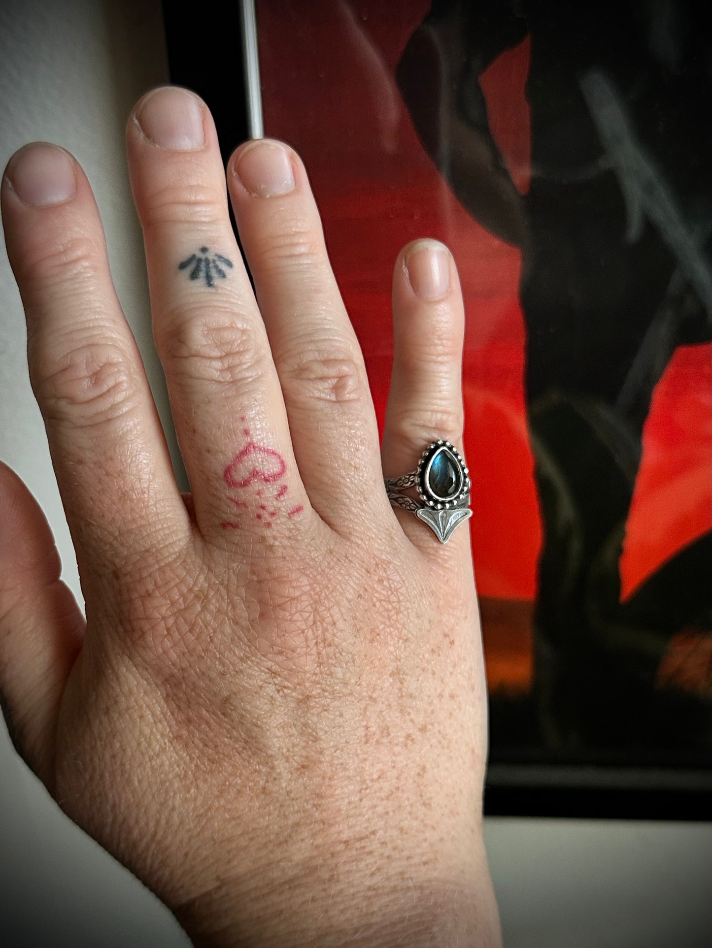 Labradorite Tulip Ring