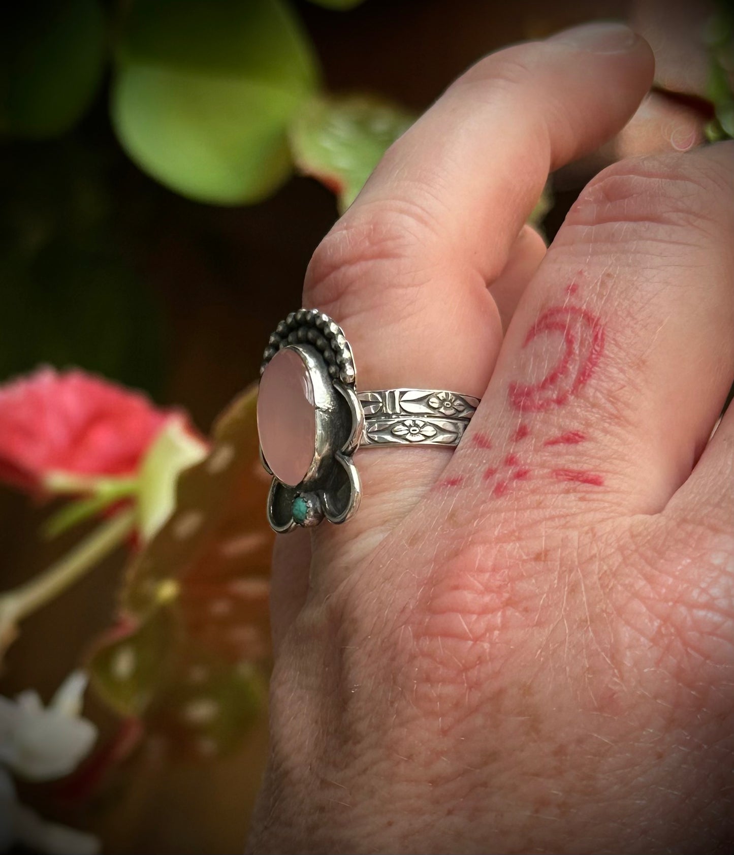 Pink Quartz Ring