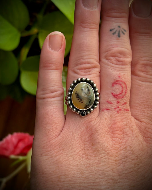 Yellow Dendritic Ring