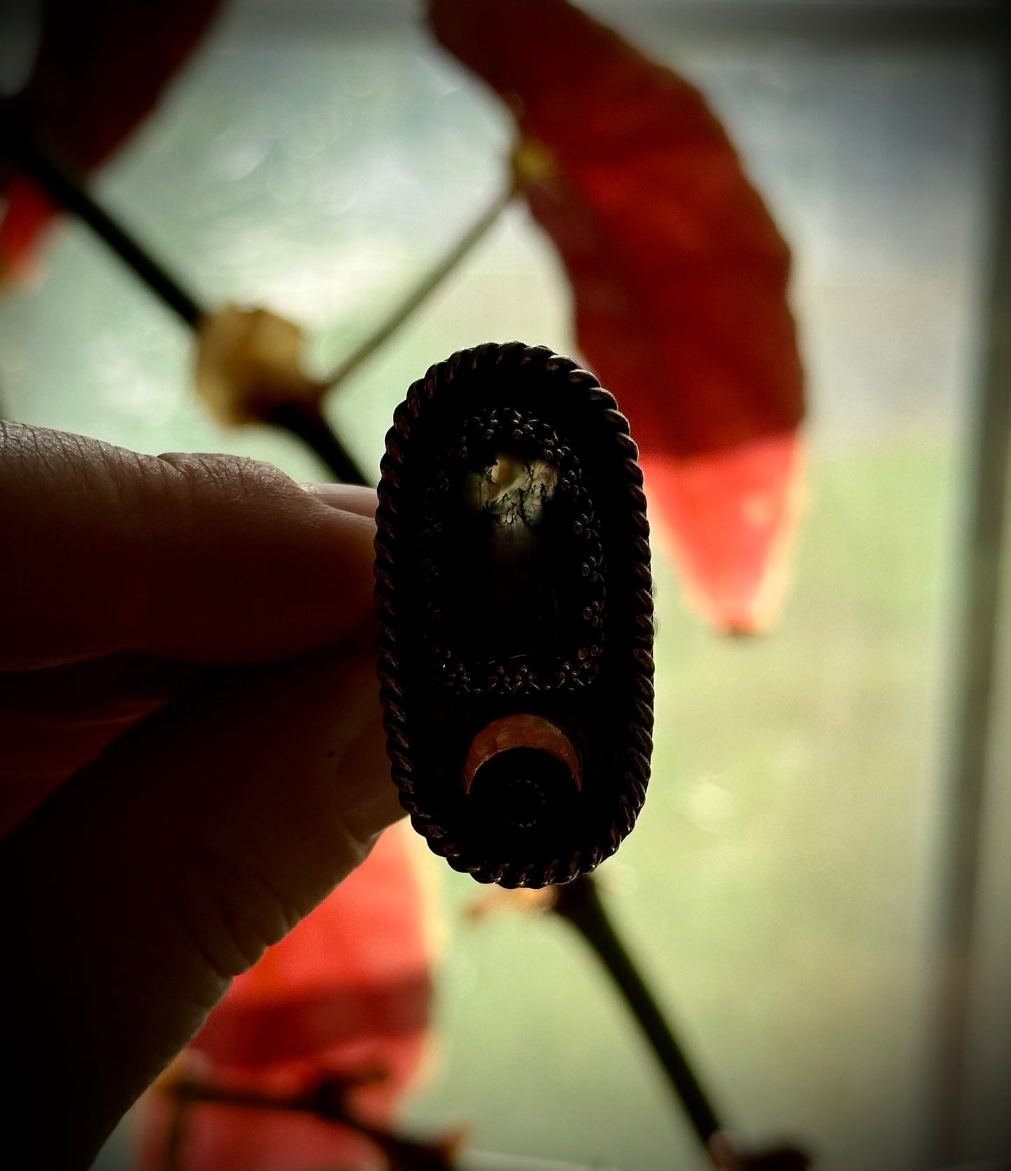 Moss Agate w/ Moon Ring
