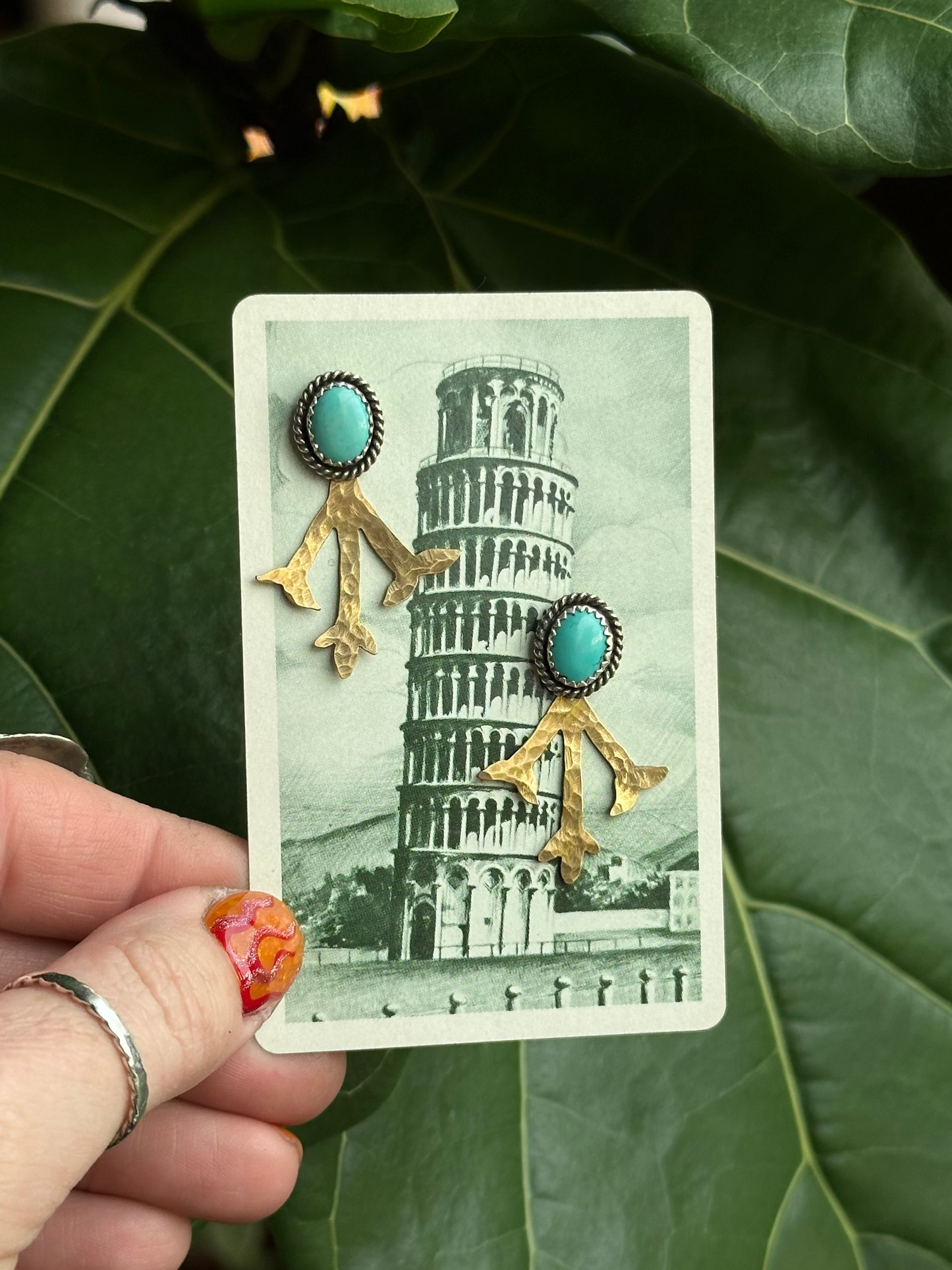 Two-Way Turquoise Jacket Earrings